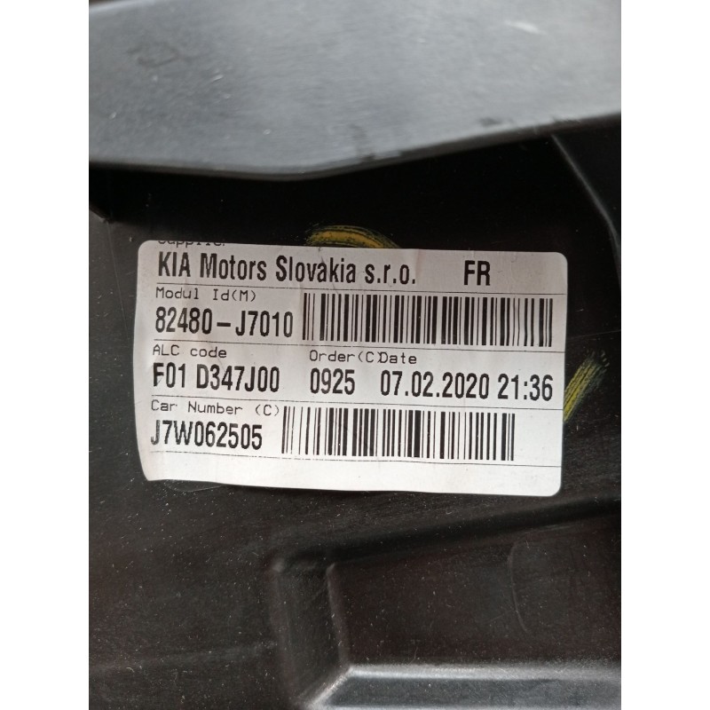 Recambio de elevalunas delantero derecho para kia ceed tourer (cd) 1.6 crdi 115 referencia OEM IAM 82480J7010 5P. F00S1W2273 201