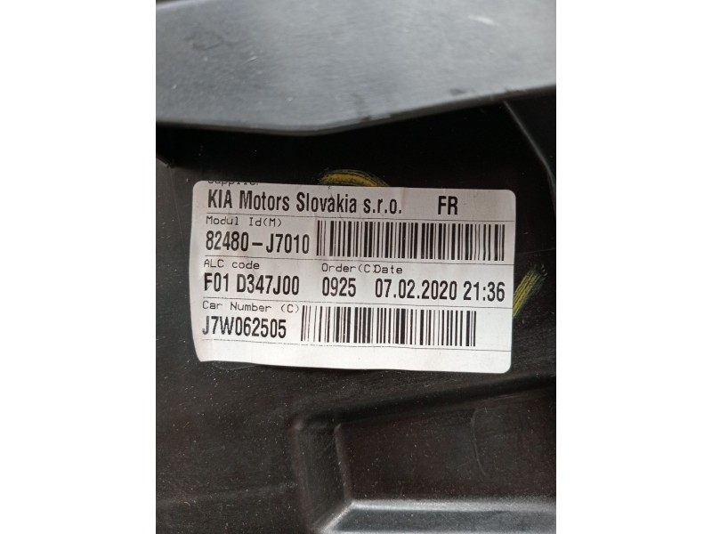 Recambio de elevalunas delantero derecho para kia ceed tourer (cd) 1.6 crdi 115 referencia OEM IAM 82480J7010 5P. F00S1W2273 201