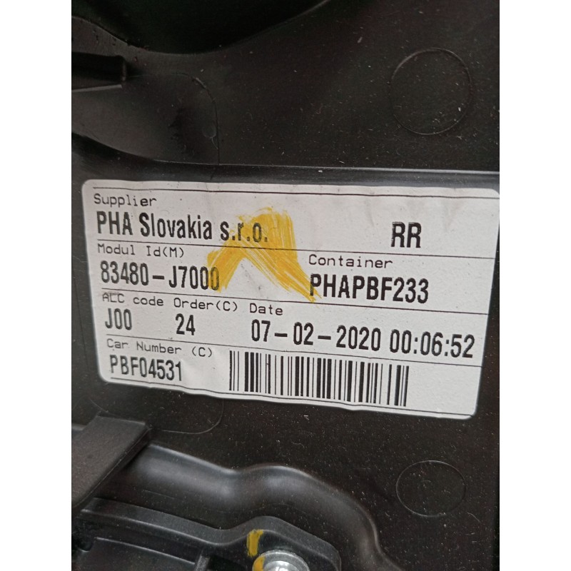 Recambio de elevalunas trasero derecho para kia ceed tourer (cd) 1.6 crdi 115 referencia OEM IAM 83480J7000 5P. 83460J7000 2018