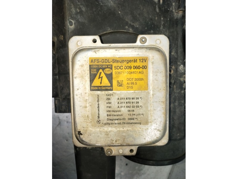 Recambio de faro derecho para mercedes-benz clase e (w211) e 220 cdi (211.008) referencia OEM IAM 5DC00906000 XENON 2002