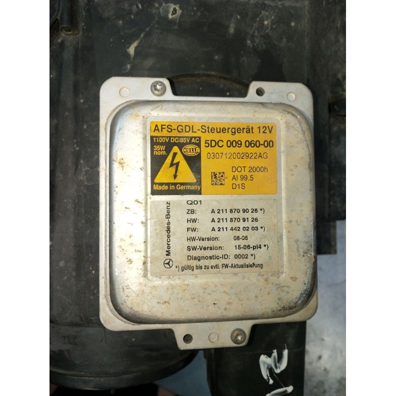 Recambio de faro izquierdo para mercedes-benz clase e (w211) e 220 cdi (211.008) referencia OEM IAM 5DC00906000 XENON 2002