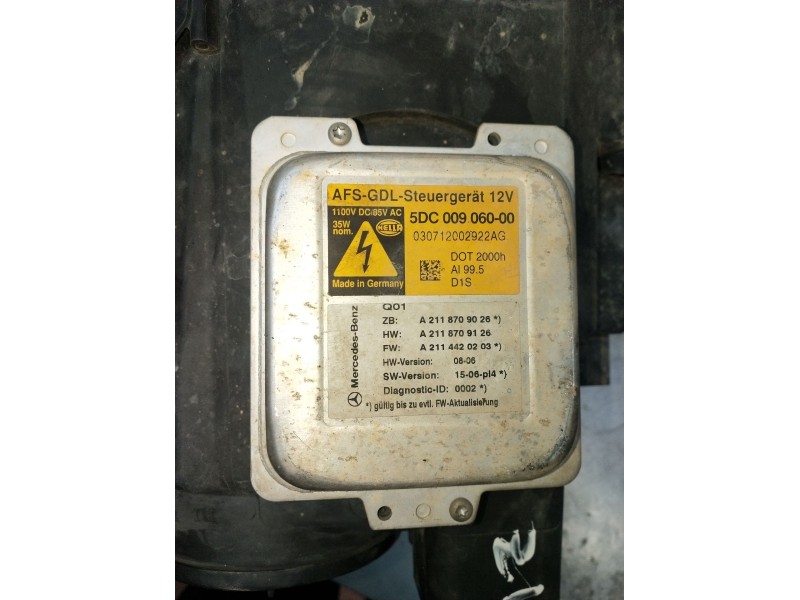 Recambio de faro izquierdo para mercedes-benz clase e (w211) e 220 cdi (211.008) referencia OEM IAM 5DC00906000 XENON 2002