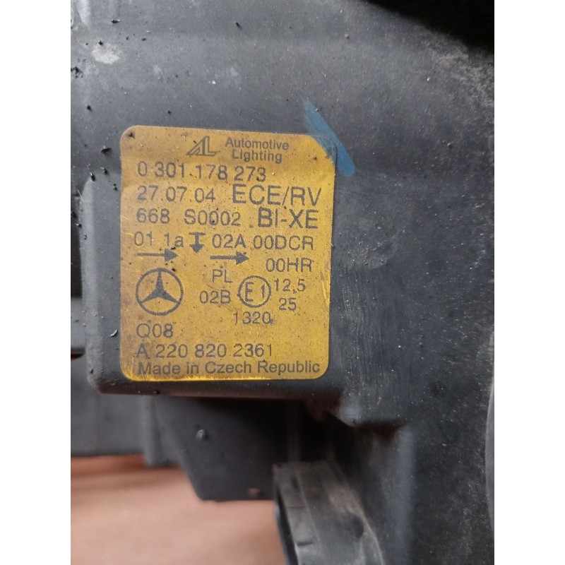 Recambio de faro izquierdo para mercedes-benz clase s (w220, v220) s 320 cdi (220.025, 220.125) referencia OEM IAM 1307329087 XE