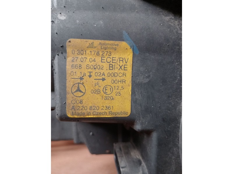 Recambio de faro izquierdo para mercedes-benz clase s (w220, v220) s 320 cdi (220.025, 220.125) referencia OEM IAM 1307329087 XE