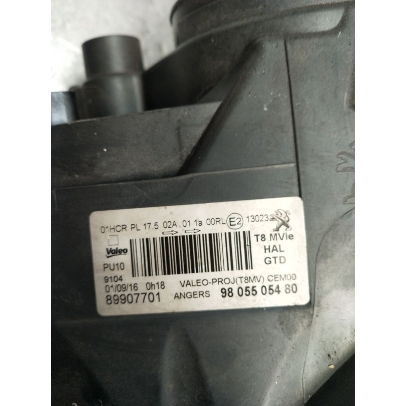 Recambio de faro izquierdo para peugeot 5008 (0u_, 0e_) 1.6 bluehdi 120 referencia OEM IAM 9805505480 89907701 2012
