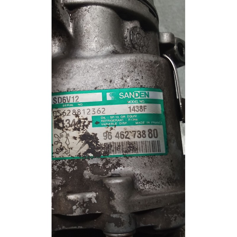 Recambio de compresor aire acondicionado para peugeot 206 hatchback (2a/c) 1.4 hdi eco 70 referencia OEM IAM 9646273880 1438F 03