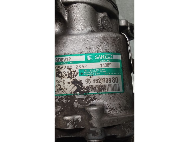Recambio de compresor aire acondicionado para peugeot 206 hatchback (2a/c) 1.4 hdi eco 70 referencia OEM IAM 9646273880 1438F 03