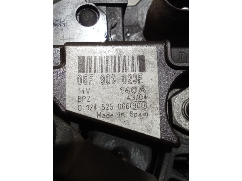 Recambio de alternador para volkswagen golf v (1k1) 1.9 tdi referencia OEM IAM 06F903023F 0124525066 140A