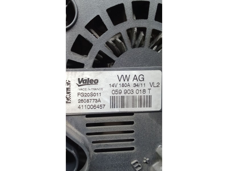 Recambio de alternador para audi a7 sportback (4ga, 4gf) 3.0 tdi quattro referencia OEM IAM 059903018T 2608773A FG20S011 180A