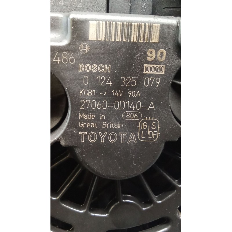 Recambio de alternador para toyota corolla (_e12_) 1.6 vvt-i (zze121_) referencia OEM IAM 0124325079 270600D140A 90A