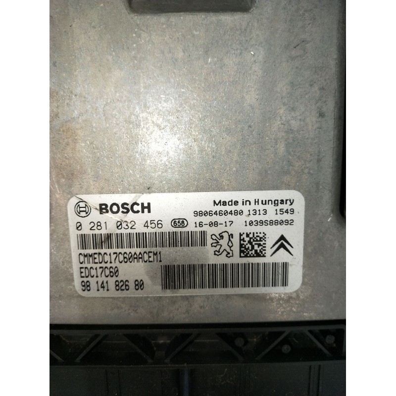 Recambio de centralita motor uce para peugeot 5008 (0u_, 0e_) 1.6 bluehdi 120 referencia OEM IAM 0281032456 9814182680 1039S8809