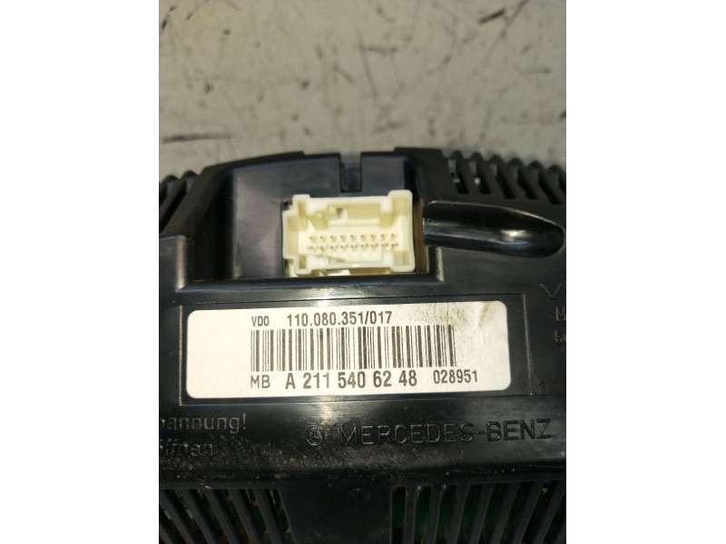 Recambio de cuadro instrumentos para mercedes-benz clase e (w211) e 220 cdi (211.008) referencia OEM IAM A2115406248 11008035101