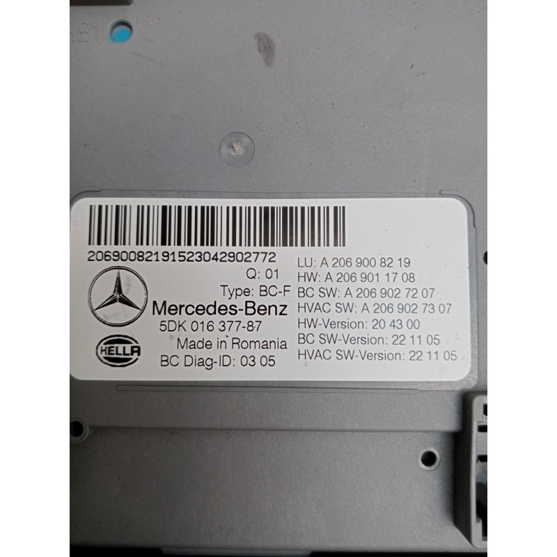 Recambio de modulo electronico para mercedes-benz clase c (w206) c 200 d (206.003) referencia OEM IAM A2069008219 5DK01637787 A2