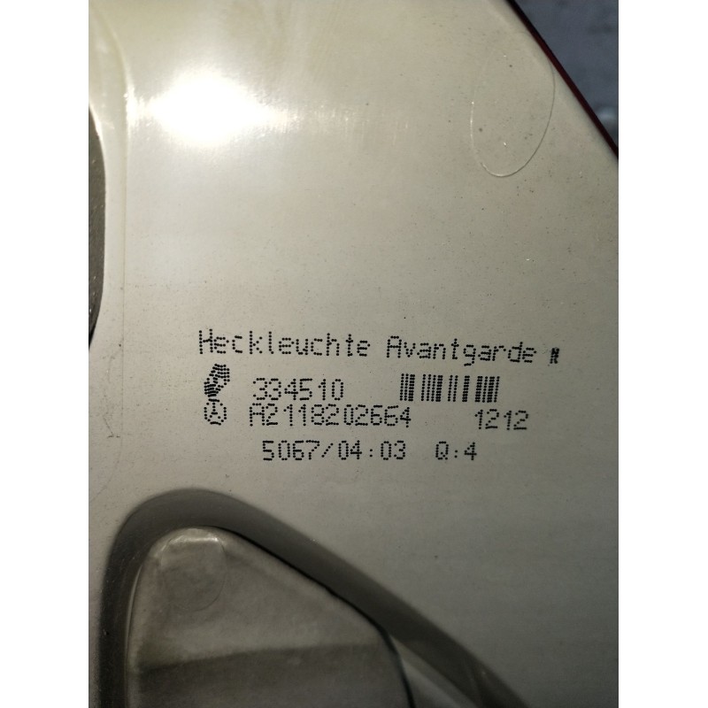 Recambio de piloto trasero derecho para mercedes-benz clase e (w211) e 220 cdi (211.008) referencia OEM IAM A2118202664 334510 2