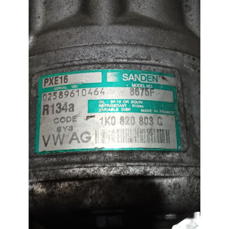 Recambio de compresor aire acondicionado para volkswagen golf v (1k1) 1.9 tdi referencia OEM IAM 1K0820803C 8675F 03