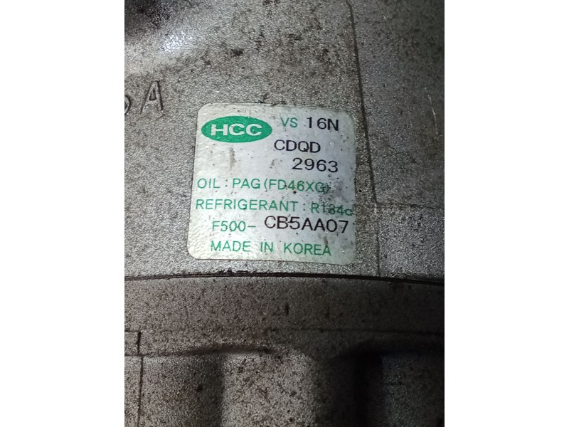 Recambio de compresor aire acondicionado para hyundai accent iii (mc) 1.4 gl referencia OEM IAM F500CB5AA07  