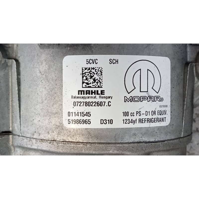 Recambio de compresor aire acondicionado para fiat tipo ii (357) berlina easy referencia OEM IAM 51986965 01141545 