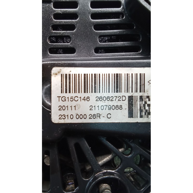 Recambio de alternador para renault scénic iii (jz0/1_) 1.5 dci referencia OEM IAM 231000026R TG15C146 09