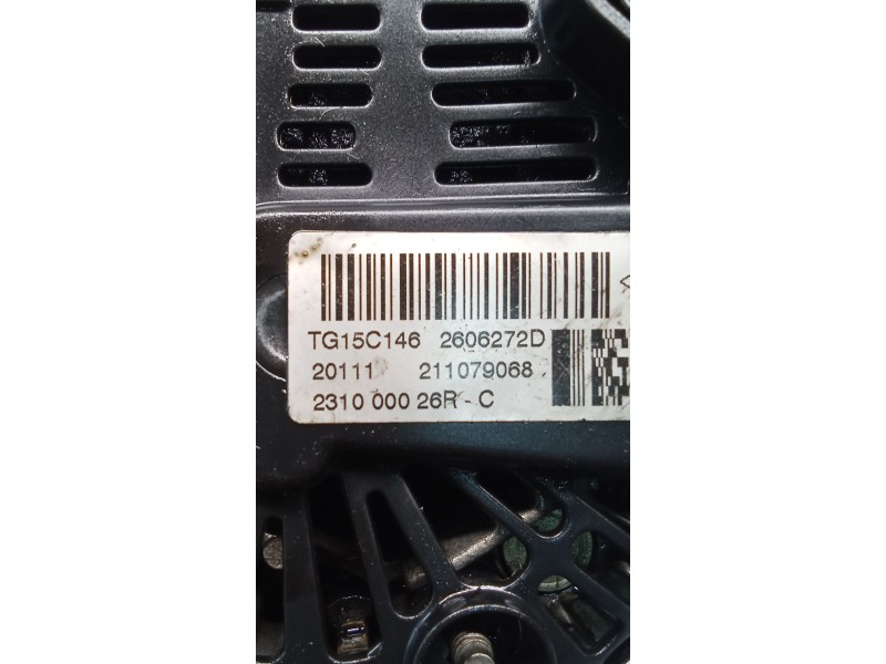 Recambio de alternador para renault scénic iii (jz0/1_) 1.5 dci referencia OEM IAM 231000026R TG15C146 09