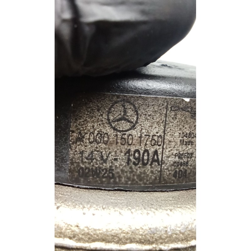 Recambio de alternador para mercedes-benz clase c (w203) c 270 cdi (203.016) referencia OEM IAM A0001501750 190A 00
