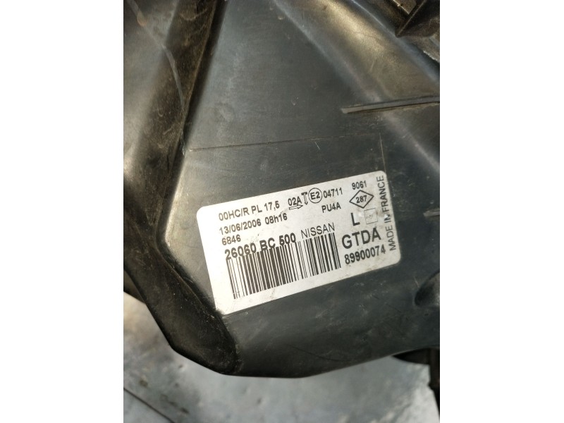 Recambio de faro izquierdo para nissan micra iii (k12) 1.2 16v referencia OEM IAM 26060BC500 89900074 