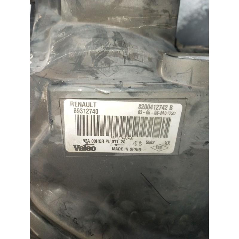 Recambio de faro derecho para renault megane ii (bm0/1_, cm0/1_) 1.5 dci (bm1e, cm1e) referencia OEM IAM 8200412742B 89312740 LU