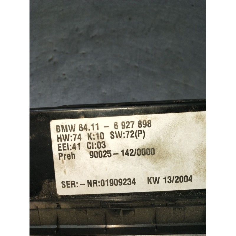 Recambio de mando calefaccion / aire acondicionado para bmw x5 (e53) 3.0 d referencia OEM IAM 6927898 01909234 2003