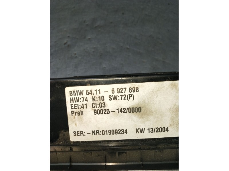 Recambio de mando calefaccion / aire acondicionado para bmw x5 (e53) 3.0 d referencia OEM IAM 6927898 01909234 2003