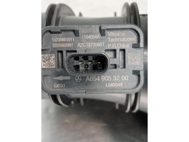 Recambio de caudalimetro para mercedes-benz clase c (w206) c 200 d (206.003) referencia OEM IAM A6549053200 A2C13735601 13735601