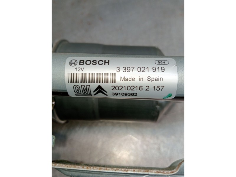 Recambio de motor limpia delantero para opel crossland x / crossland (p17, p2qo) 1.2 (75) referencia OEM IAM 3397021919 20210216