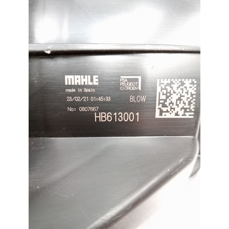 Recambio de motor calefaccion para opel crossland x / crossland (p17, p2qo) 1.2 (75) referencia OEM IAM HB613001 0807667 BZ78792
