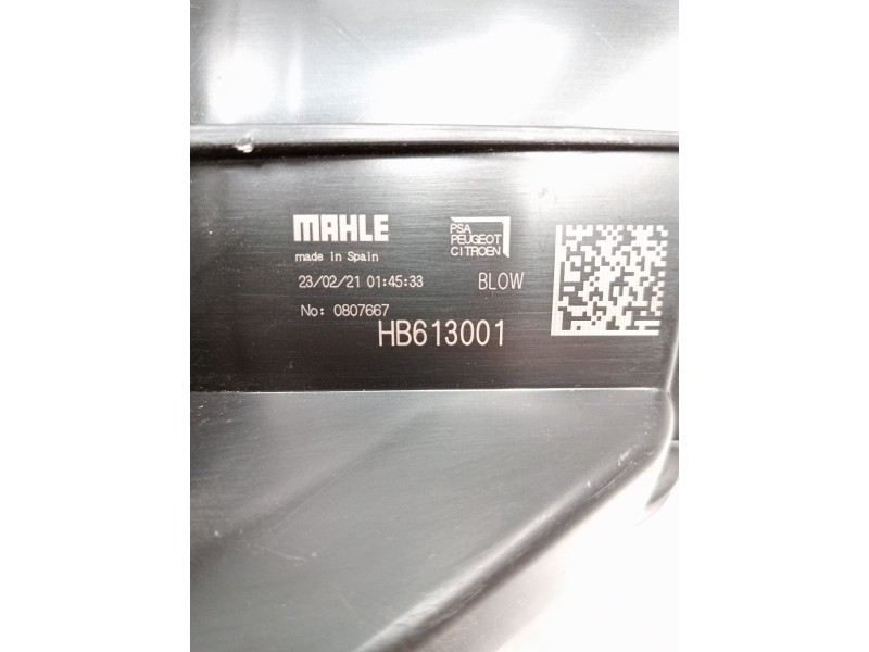 Recambio de motor calefaccion para opel crossland x / crossland (p17, p2qo) 1.2 (75) referencia OEM IAM HB613001 0807667 BZ78792