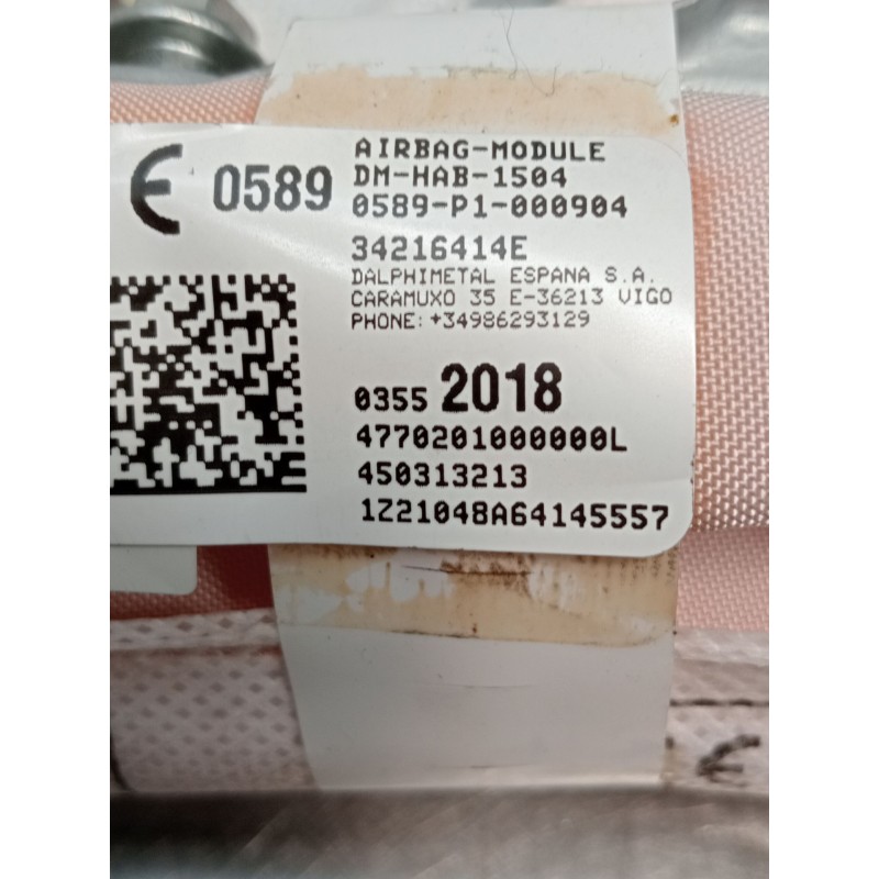 Recambio de airbag cortina delantero izquierdo para opel crossland x / crossland (p17, p2qo) 1.2 (75) referencia OEM IAM 3425273
