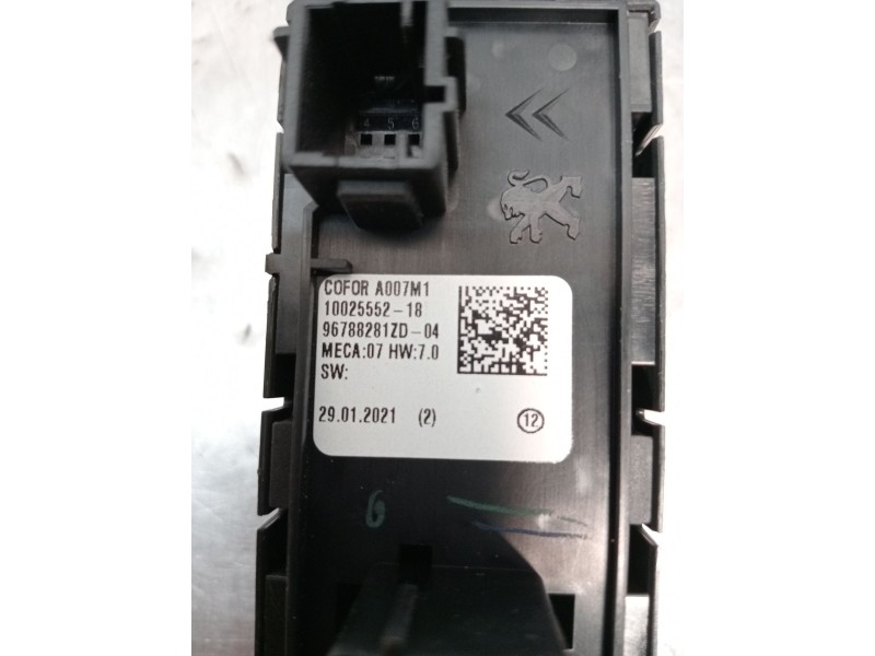Recambio de mando elevalunas delantero izquierdo para opel crossland x / crossland (p17, p2qo) 1.2 (75) referencia OEM IAM 96788