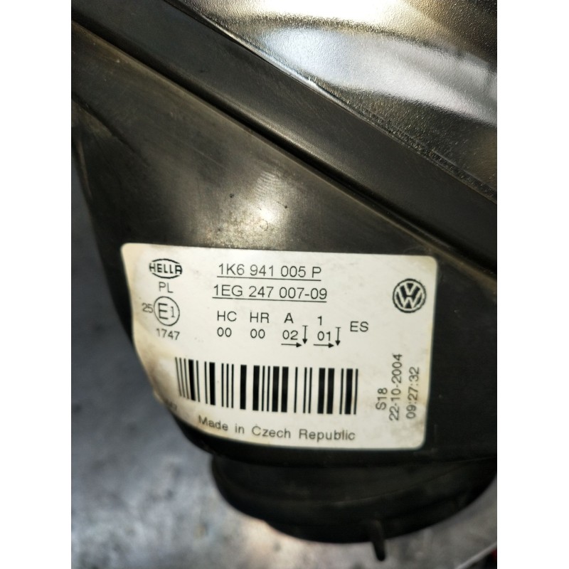 Recambio de faro izquierdo para volkswagen golf v (1k1) 1.9 tdi referencia OEM IAM 1K6941005P FARO PARA PULIR 2003