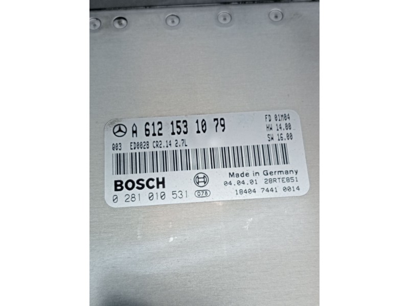 Recambio de centralita motor uce para mercedes-benz clase c (w203) c 270 cdi (203.016) referencia OEM IAM 0281010531 A6121531079