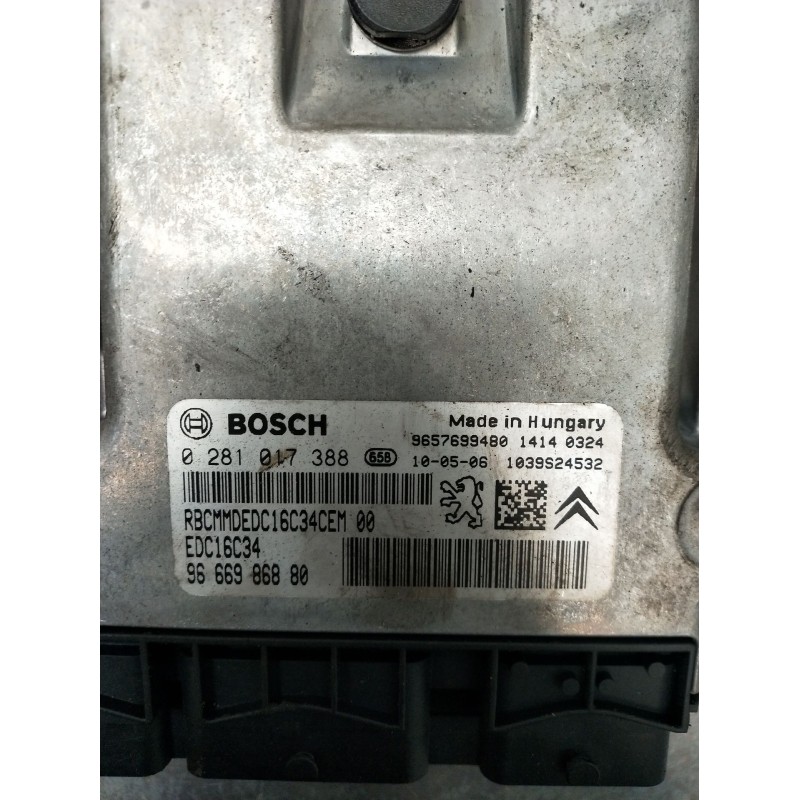 Recambio de centralita motor uce para peugeot 207/207+ (wa_, wc_) 1.4 hdi referencia OEM IAM 0281017388 9666986880 1039S24532 20