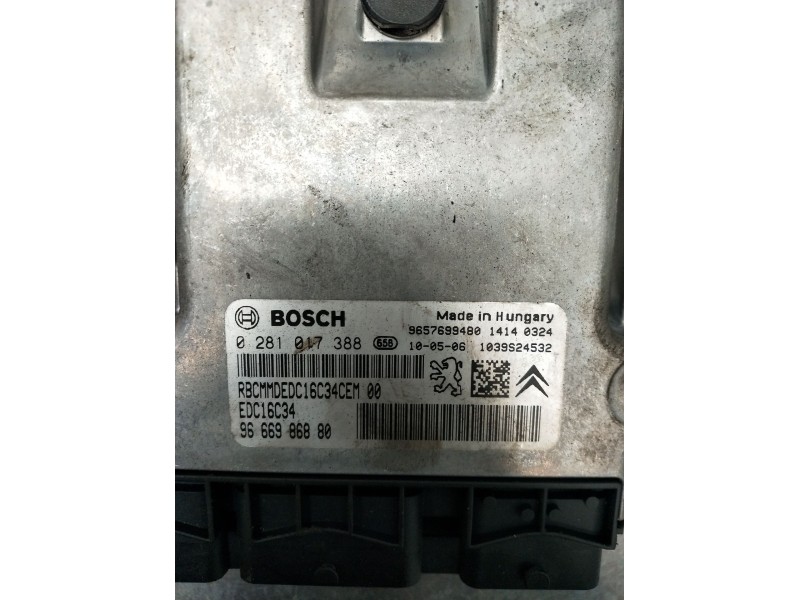 Recambio de centralita motor uce para peugeot 207/207+ (wa_, wc_) 1.4 hdi referencia OEM IAM 0281017388 9666986880 1039S24532 20