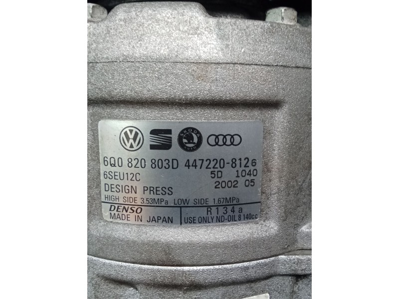 Recambio de compresor aire acondicionado para seat ibiza iii (6l1) 1.4 16v referencia OEM IAM 6Q0820803D 4472208126 02