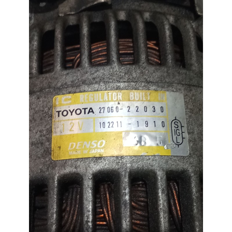 Recambio de alternador para toyota celica coupé (_t23_) 1.8 16v vt-i (zzt230_) referencia OEM IAM 2706022030 1022111910 00