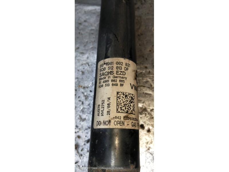Recambio de amortiguador trasero derecho para audi a3 (8v) ambiente referencia OEM IAM 5Q0513049BF  