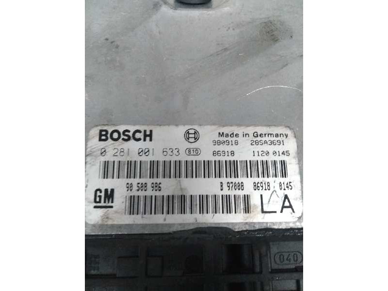 Recambio de centralita motor uce para opel vectra b berlina 2.0 dti referencia OEM IAM 0281001633 90508986 LA Recambio de centralita motor uce para opel vectra b berlina 2.0 dti referencia OEM IAM 0281001633 90508986 LA
