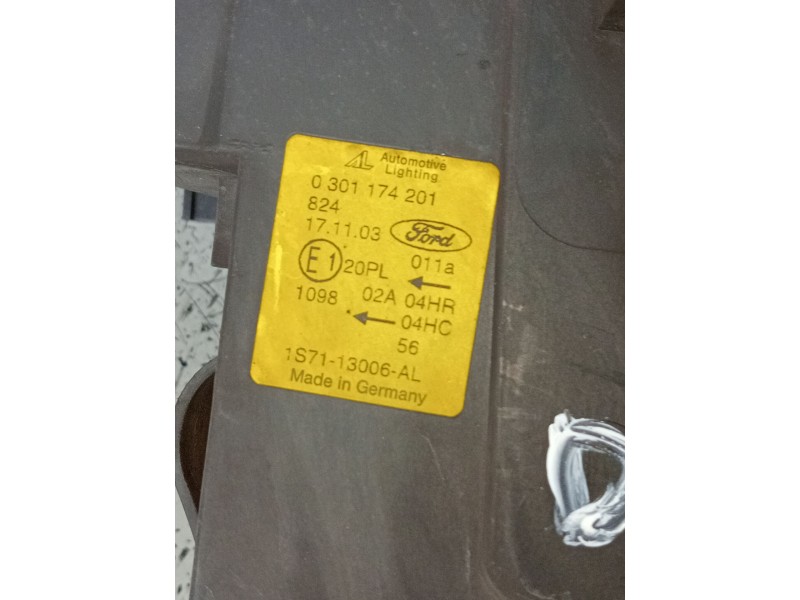 Recambio de faro izquierdo para ford mondeo iii sedán (b4y) 2.0 tdci referencia OEM IAM 0301174201 1S7113006AL 2001