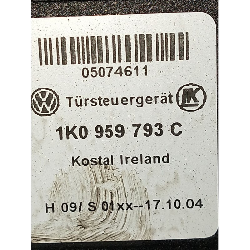 Recambio de elevalunas delantero izquierdo para volkswagen golf v (1k1) 1.9 tdi referencia OEM IAM 1K0959793C 3P 2003