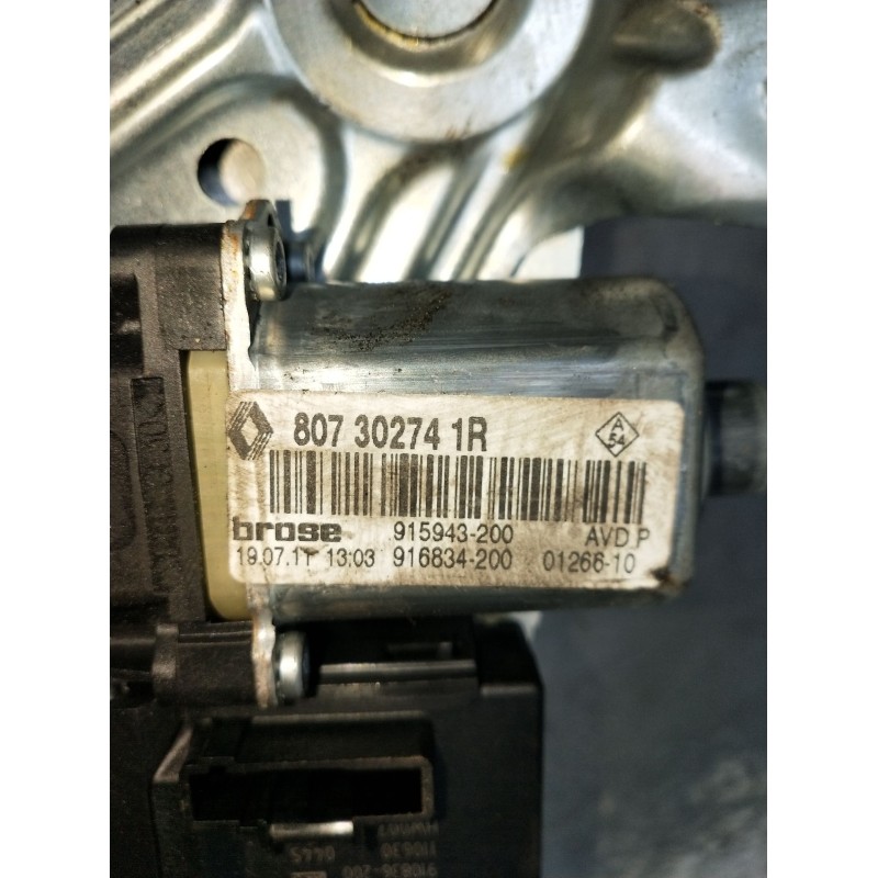 Recambio de elevalunas delantero derecho para renault scénic iii (jz0/1_) 1.5 dci referencia OEM IAM 807302741R 5P 2009