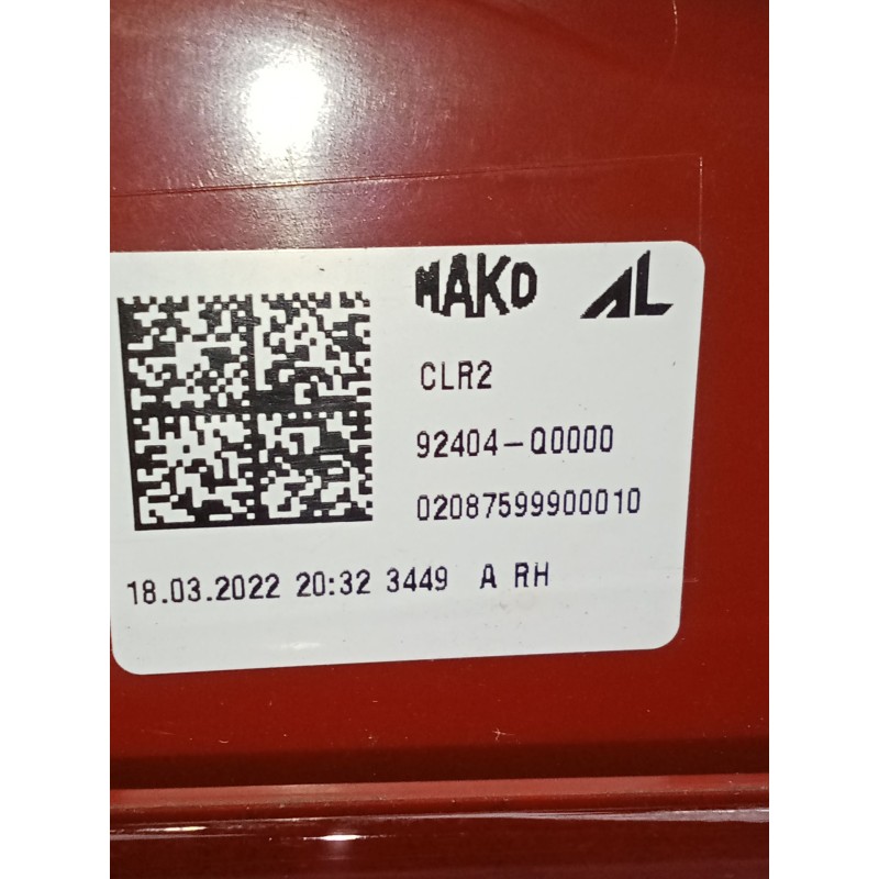 Recambio de piloto trasero derecho interior para hyundai i20 iii (bc3, bi3) 1.0 t-gdi referencia OEM IAM 92404Q0000  