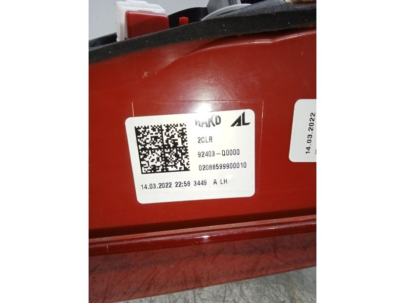Recambio de piloto trasero izquierdo interior para hyundai i20 iii (bc3, bi3) 1.0 t-gdi referencia OEM IAM 92403Q0000  
