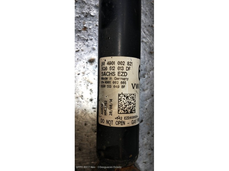 Recambio de amortiguador trasero izquierdo para audi a3 (8v) ambiente referencia OEM IAM 5Q0513049BF  
