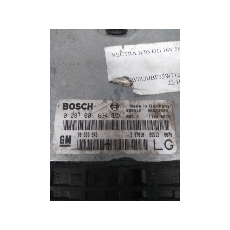 Recambio de centralita motor uce para opel vectra b caravan 2.0 dti referencia OEM IAM 0281001634 90569348 LG
