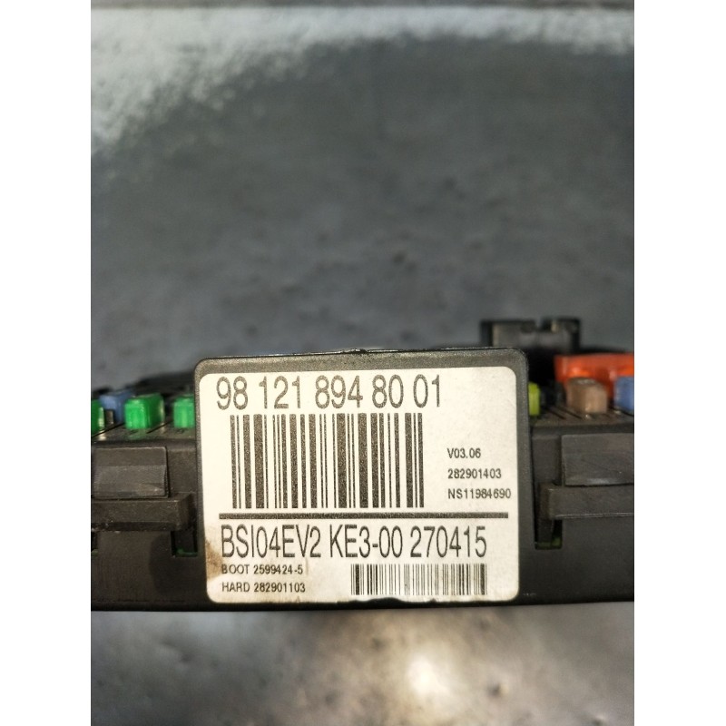 Recambio de caja reles / fusibles para peugeot partner furgoneta/monovolumen 1.6 hdi / bluehdi 75 referencia OEM IAM 98121894800